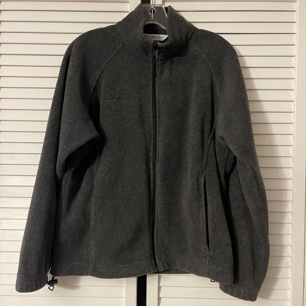 Colombia Grey Zip-up Fleece Teddy Jacket